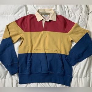 J Crew French Terry Striped Rugby Sweatshirt Size Small NWT
